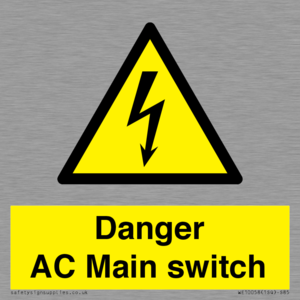 Danger AC Main switch 